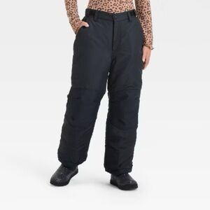 Kids' Solid Snow Pants - Cat & Jack™ Black Insulated Snow Pants XS NEW 4-5